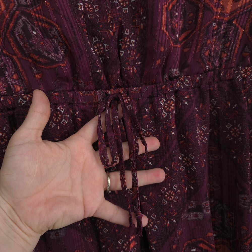 Frye and Co. Royal Plum Boho Long Sleeve Plus Size Dress Size XL NWT - Picture 10 of 14